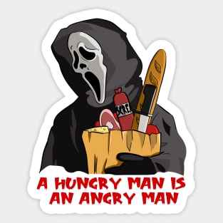 Hungry Angry Man Sticker